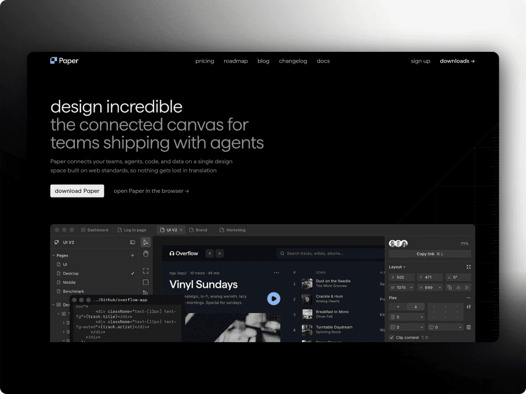 Sample screenshot in the editor preview